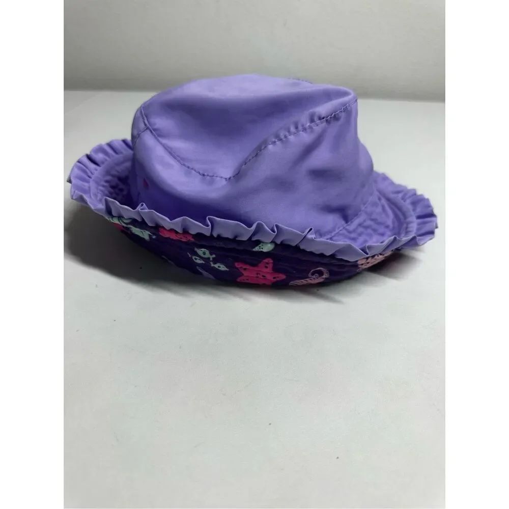 UV Skinz Girls Reversible UPF 50+ Bucket Sun Hat SIZE 4 T PURPLE